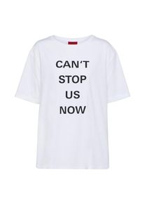 Hugo, Damen T-Shirt 'Denova', Schwarz / Offwhite