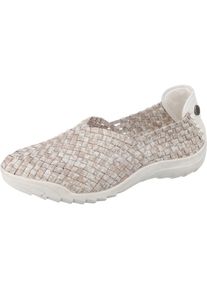 Bernie Mev, Damen Sportliche Slipper 'Rigged Fly', Taupe / Naturweiß