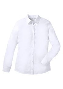 sheego Basic, Damen Klassische Stretch-Bluse, Wei&szlig;