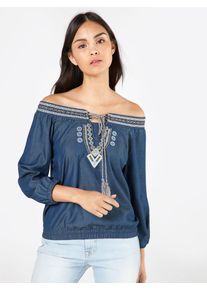 Cream, Damen Denim Bluse 'Anna', Blue Denim