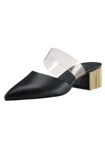 Heine, Damen Sabot, Schwarz