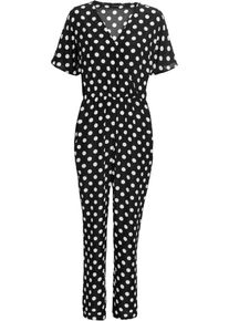 bonprix, Damen Overall, Schwarz / Wei&szlig;