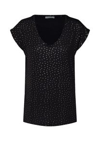 Pieces, Damen Shirt 'Foil Dotted', Schwarz