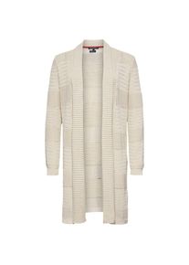 Tommy Hilfiger, Damen Strickjacke 'EKANA OPENWORK WRAP', Naturweiß