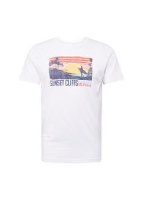 IZOD, Damen Shirt 'SUNSET CLIFFS GRAPHIC TEE', Mischfarben / Weiß