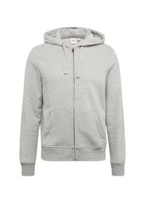 GAP, Herren Sweatjacke 'SUEDED FLEECE FZ HD', Graumeliert