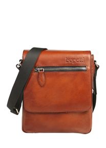 Bugatti, Herren Leder-Schultertasche 'Domus', Cognac