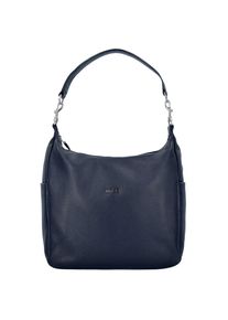 Bree, Damen Nola 10 Schultertasche Leder 28 cm, Blau