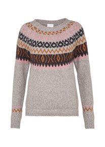 Vila, Damen Pullover 'STICA', Grau / Mischfarben