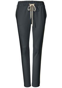 Heine, Damen Jogginghose mit seitlichen Zierband, Anthrazit / Graphit