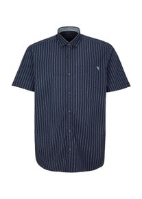 s.Oliver RED LABEL, Herren Kurzarmhemd, Dunkelblau / Weiß