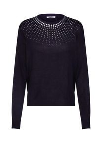 mint&berry Mint&berry, Damen Pullover 'Crew neck jumper with studs', Schwarz