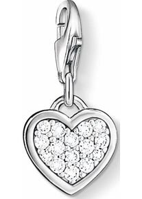 Thomas Sabo, Damen Charm-Einhänger 'Herz, 0967-051-14', Silber / Weiß