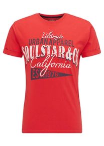Soulstar, Herren T-Shirt, Rot / Schwarz / Weiß