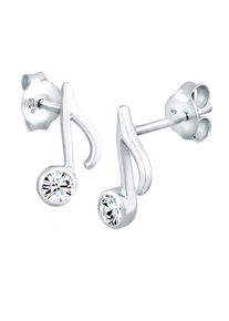 Elli, Damen Ohrringe 'Note', Silber / Weiß
