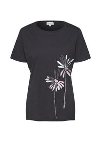 armedangels, Damen T Shirt 'Lida Big Flower', Altrosa / Schwarz