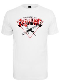 Mister Tee, Herren T-Shirt 'Gangstas of Paradise', Rot / Schwarz / Wei&szlig;
