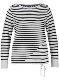 SAMOON, Damen Pullover, Schwarz / Weiß