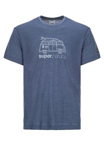 super.natural, Herren T-Shirt, Blaumeliert / Weiß