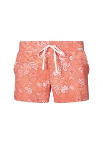 Skiny, Damen Shorts 'Modern Nomad Sleep', Orange / Wei&szlig;