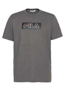 Fila, Herren Shirt 'THUNDER TEE', Dunkelgrau / Feuerrot / Schwarz / Weiß