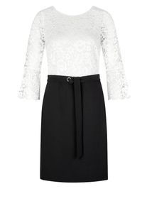 s.Oliver BLACK LABEL, Damen Kleid, Schwarz / Weiß