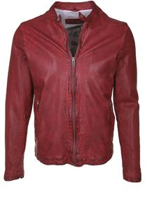 Freaky Nation, Herren Lederjacke JOEY, Karminrot