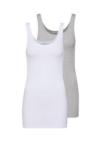 Only, Damen Top, Hellgrau / Weiß
