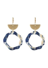 Fräulein Wunder Fräulein Wunder, Damen Ohrhänger 'Alexa', Creme / Blau