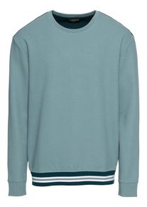 Review, Herren Sweatshirt 'COLOR BLOCK RN', Petrol / Jade