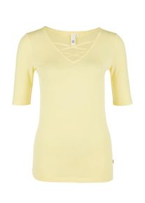Q/S Designed By, Damen T-Shirt, Hellgelb