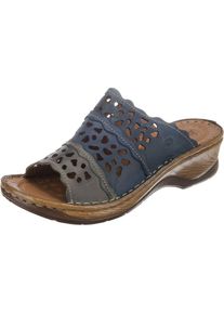 Josef Seibel, Damen Pantoletten 'Catalonia 60', Blau / Braun