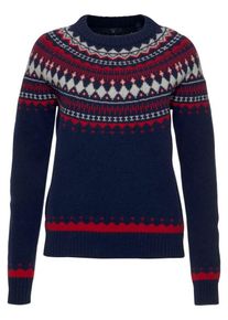 Gant, Damen Norwegerpullover, Marine / Rot / Wollwei&szlig;