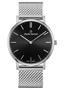 Claude Bernard, Damen Unisexuhr '20214 3M Nin', Schwarz / Silber