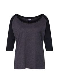 Urban Classics, Damen Sportshirt, Dunkelgrau / Schwarz