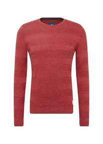 Tom Tailor, Herren Pullover 'structured stripe sweater', Rot