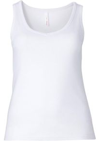sheego Basic, Damen Trägertop, Weiß