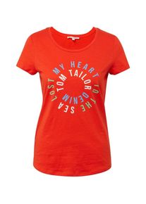 Tom Tailor Denim, Damen T-Shirt, Feuerrot