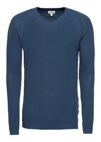 Your Turn YOURTURN, Herren Pullover 'Micro Waffle V-Neck', Navy