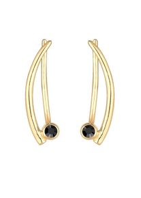 Elli, Damen Ohrringe, Gold / Schwarz
