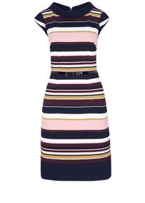s.Oliver BLACK LABEL, Damen Kleid, Navy / Mischfarben