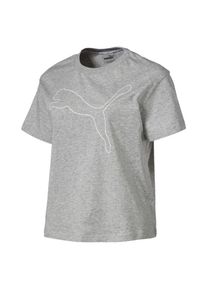 Puma, Damen T-Shirt 'Evostripe', Graumeliert / Wei&szlig;