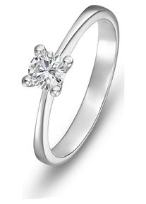 Christ, Damen Ring '87458423', Silber / Wei&szlig;