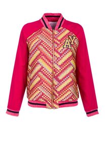 All Yours, Damen Bomberjacke, Hellblau / Gelb / Orange / Cranberry