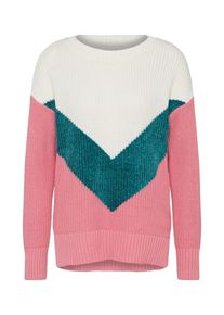 Noisy may, Damen Pullover, Petrol / Rosa / Wei&szlig;