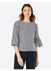 Vila, Damen Bluse 'VISAMMA', Navy / Wei&szlig;