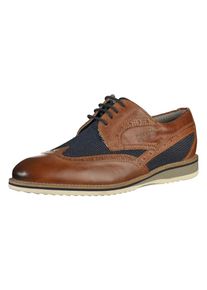 Bugatti, Herren Halbschuhe, Dunkelblau / Braun / Dunkelbraun