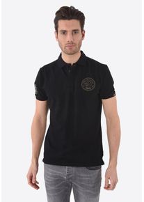 Kaporal5 Kaporal, Herren Poloshirt 'Tiger Raisin', Braun / Schwarz