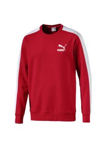 Puma, Herren Sweatshirt 'T7', Rot / Weiß