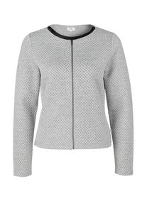 Q/S Designed By, Damen Zipperjacke, Grau / Schwarz